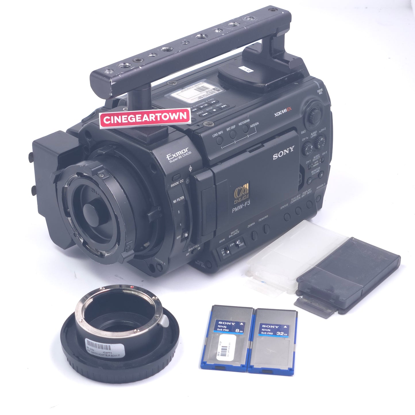 CAMERA SONY PMW-F3L – Version 1.45 / 2464h – No Lens Data (broken lens contact pins)